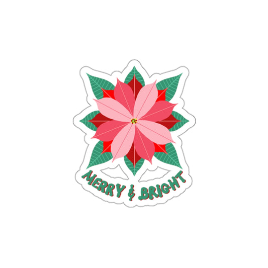 Poinsettias Die-Cut Stickers