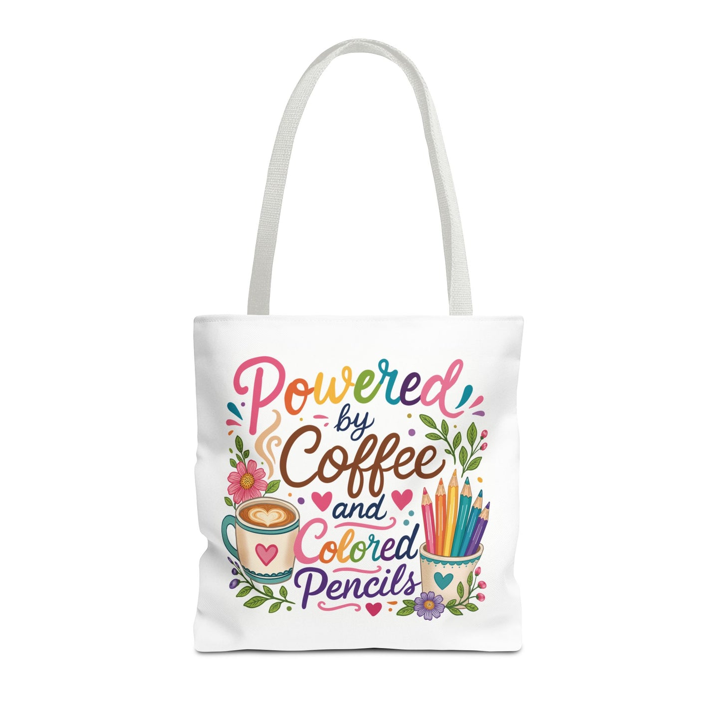 Powered by Coffee & Colored Pencils Tote Bag