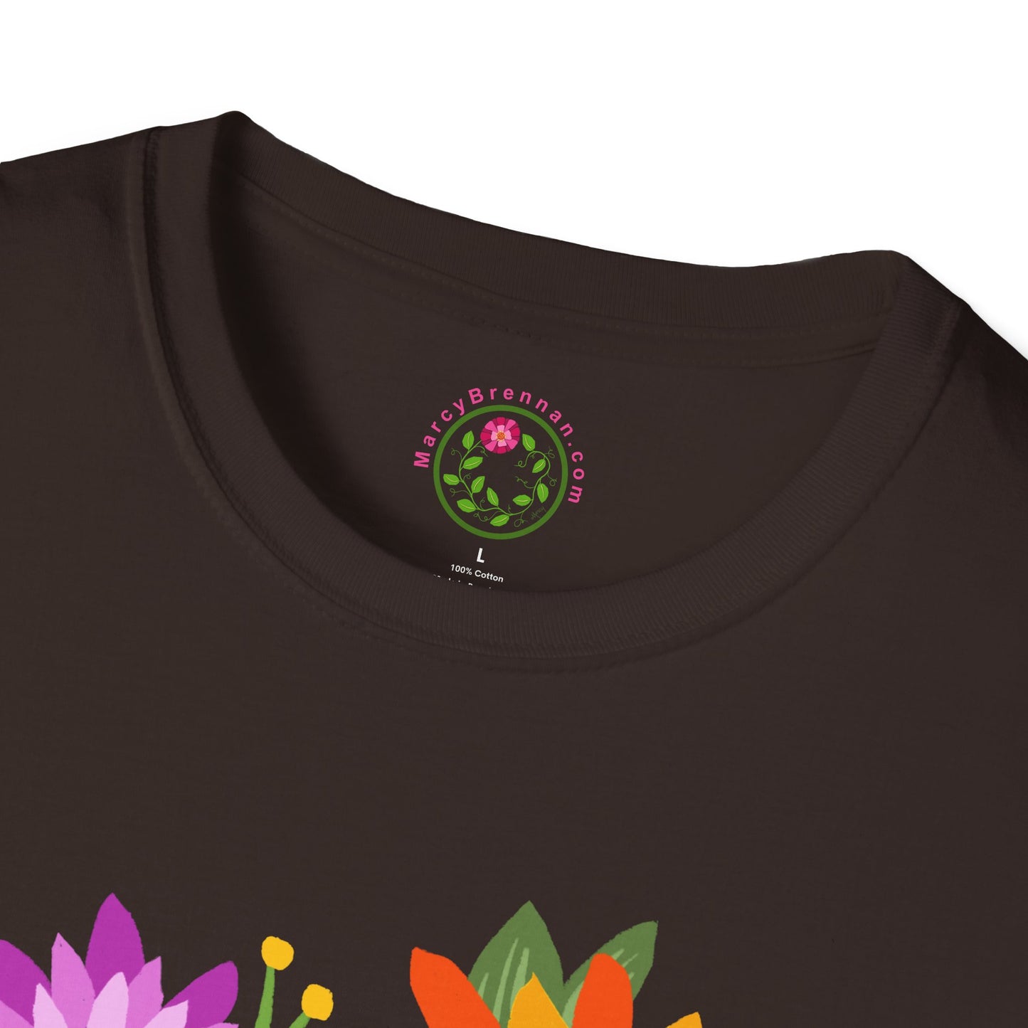 Heart-Shaped Flower Bouquet Softstyle T-Shirt