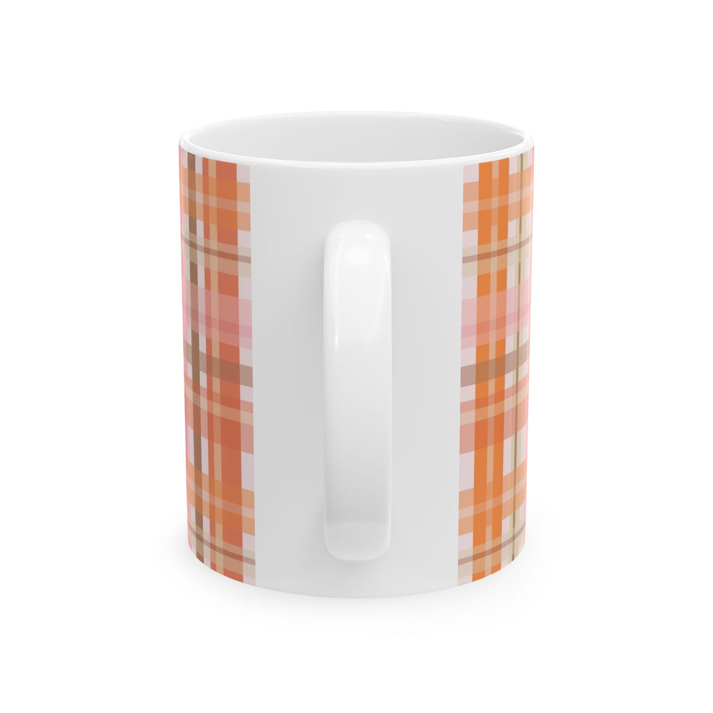 Softly into Autumn Plaid Ceramic Mug 11oz