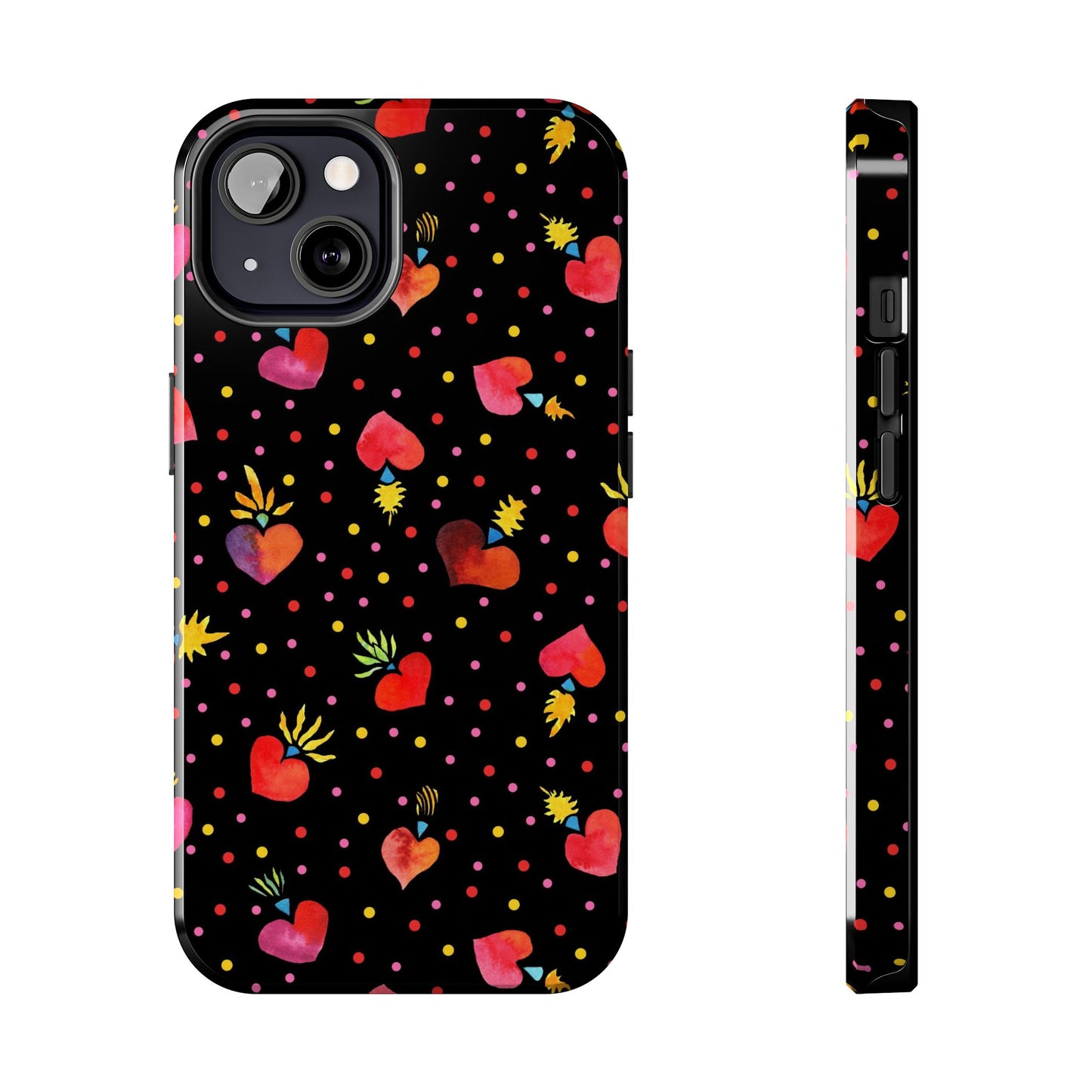 Frida Flaming Hearts Tough Phone Cases