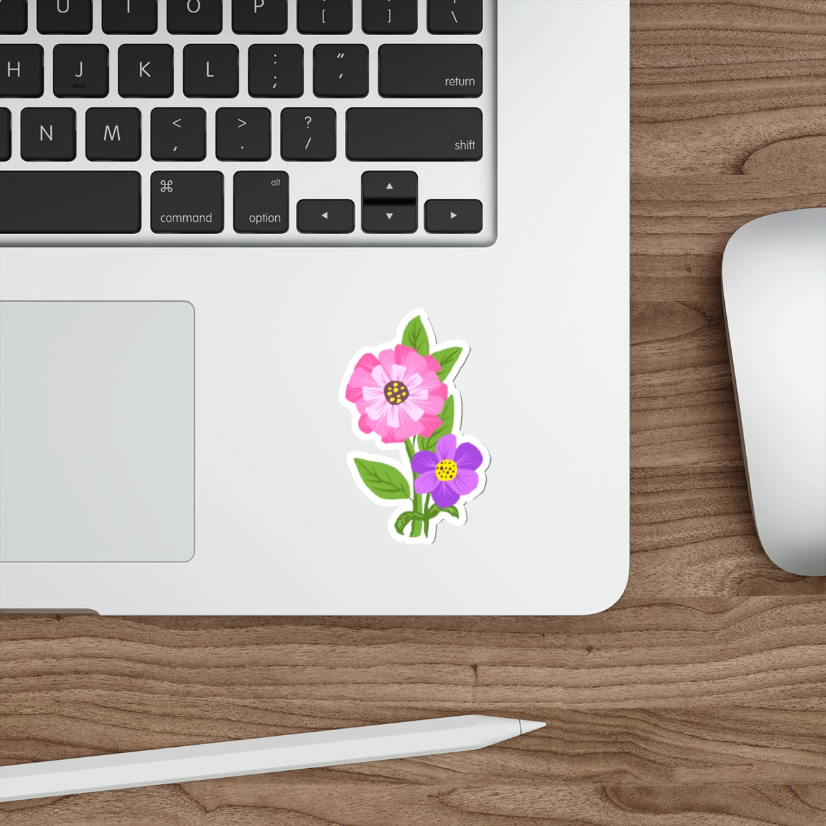 Pink and Purple Daisies Die Cut Sticker