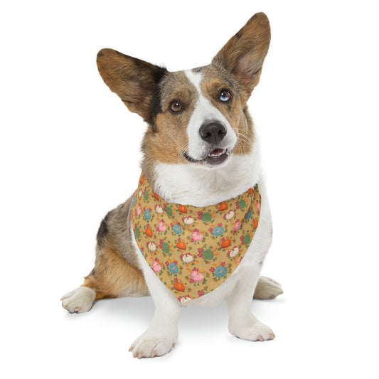 Colorful Pumpkins Pet Bandana Collar