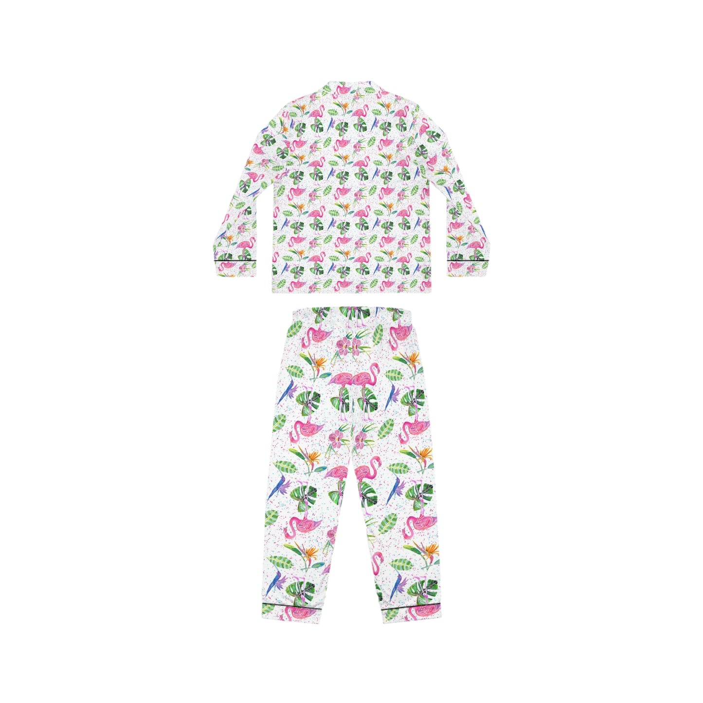 Flamingo Party Women's Satin Pajamas