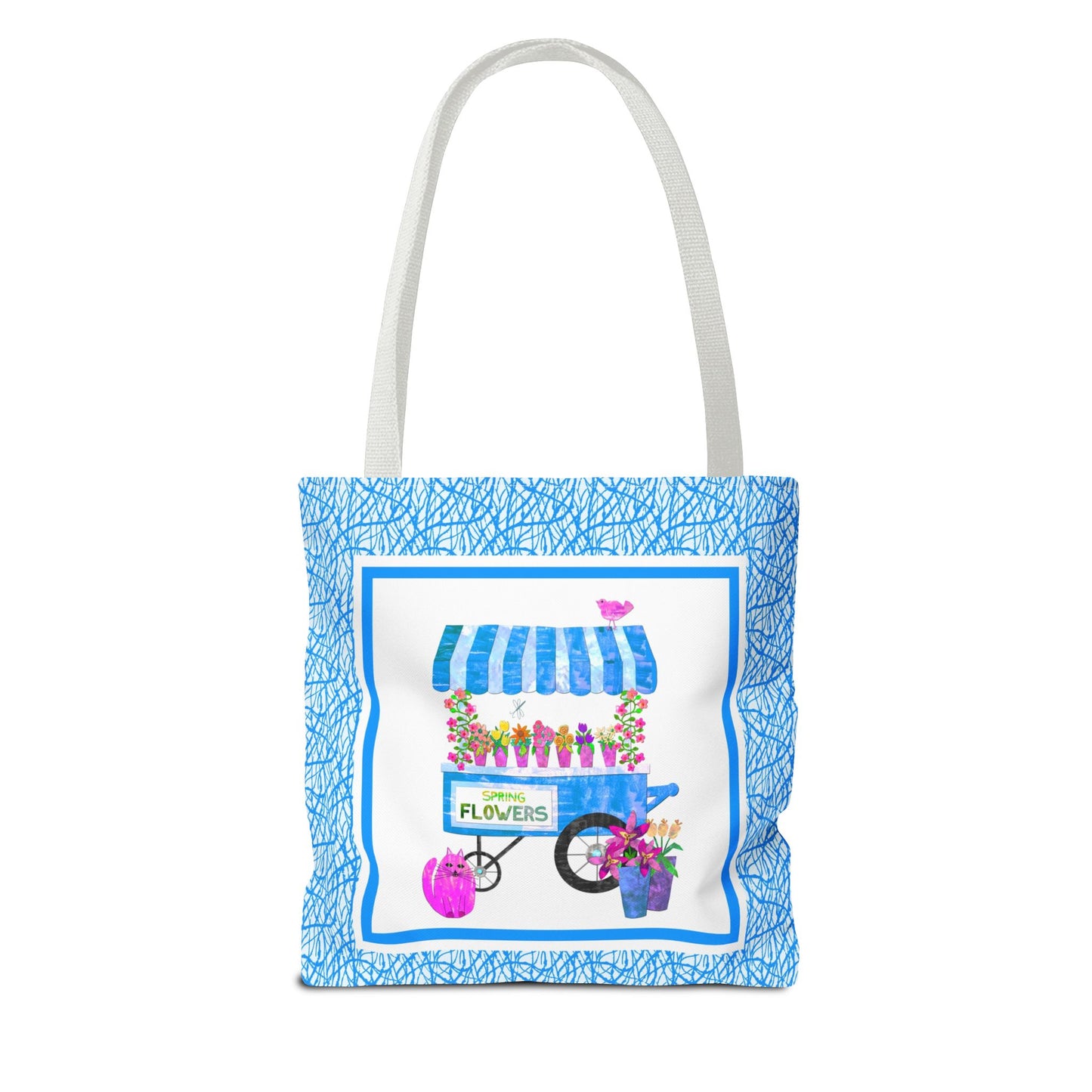 Spring Flower Cart Collage Tote Bag