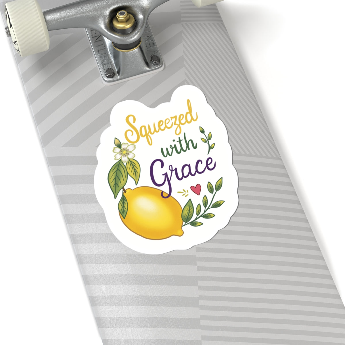 Sticker — "Squeezed with Grace" Lemon Vinyl Kiss-Cut Sticker