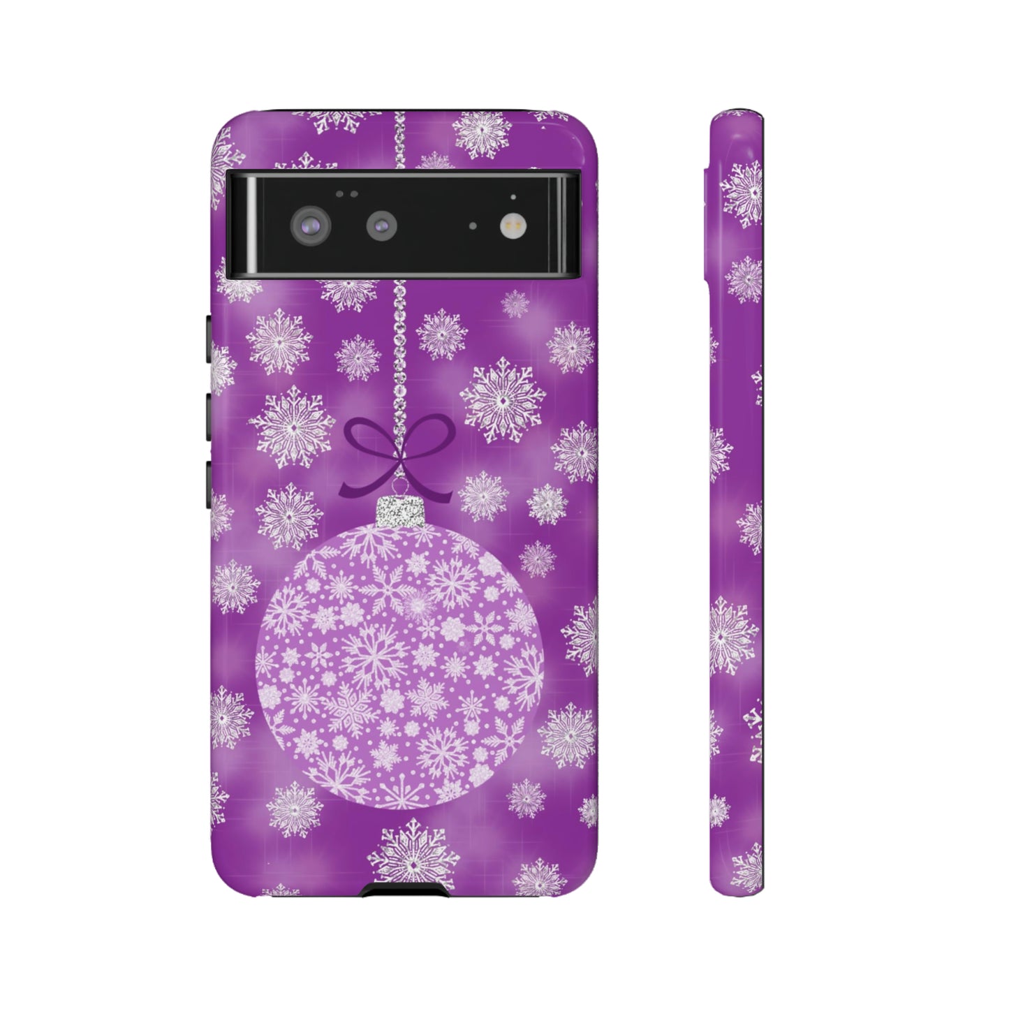 Glittering Snowflake Bauble in Purples Tough Cases