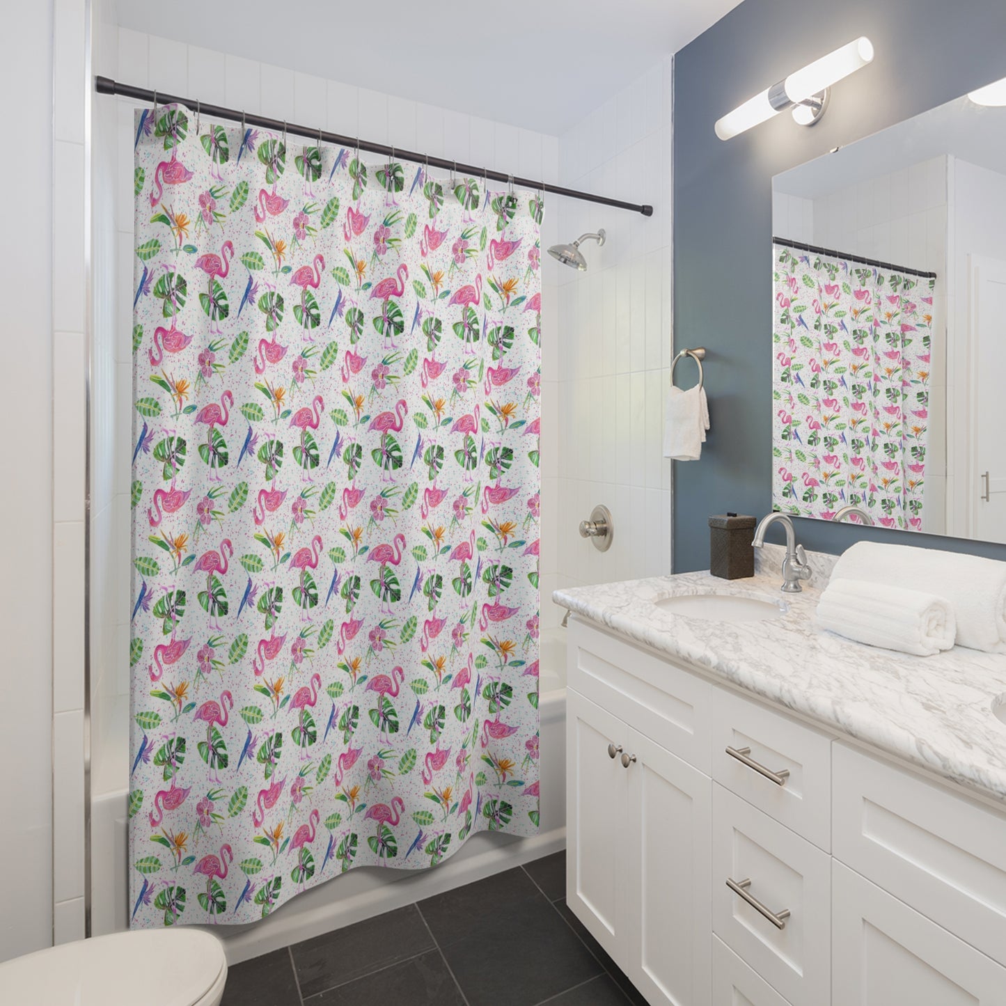 Flamingo Party Shower Curtains