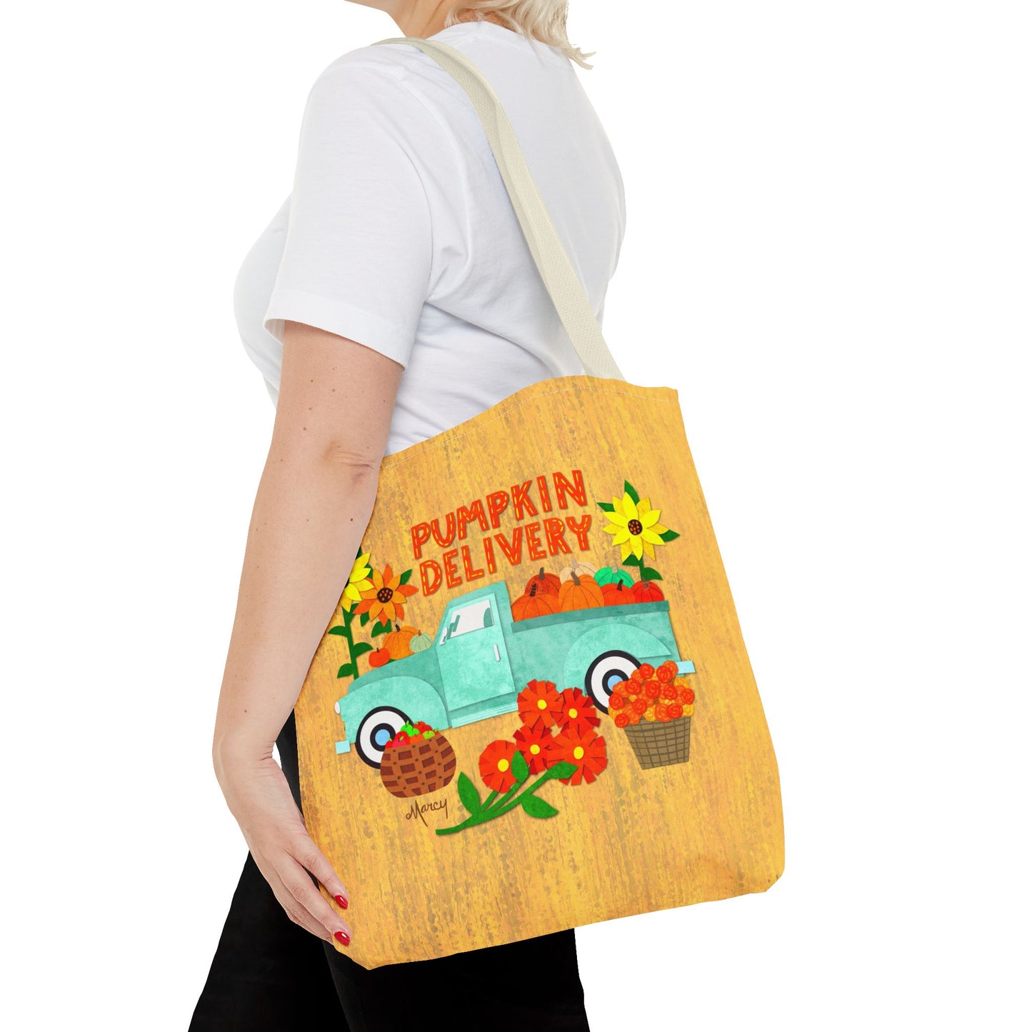 Pumpkin Delivery Collage Tote Bag