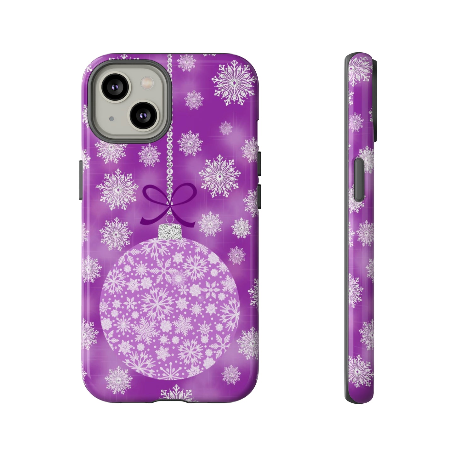 Glittering Snowflake Bauble in Purples Tough Cases