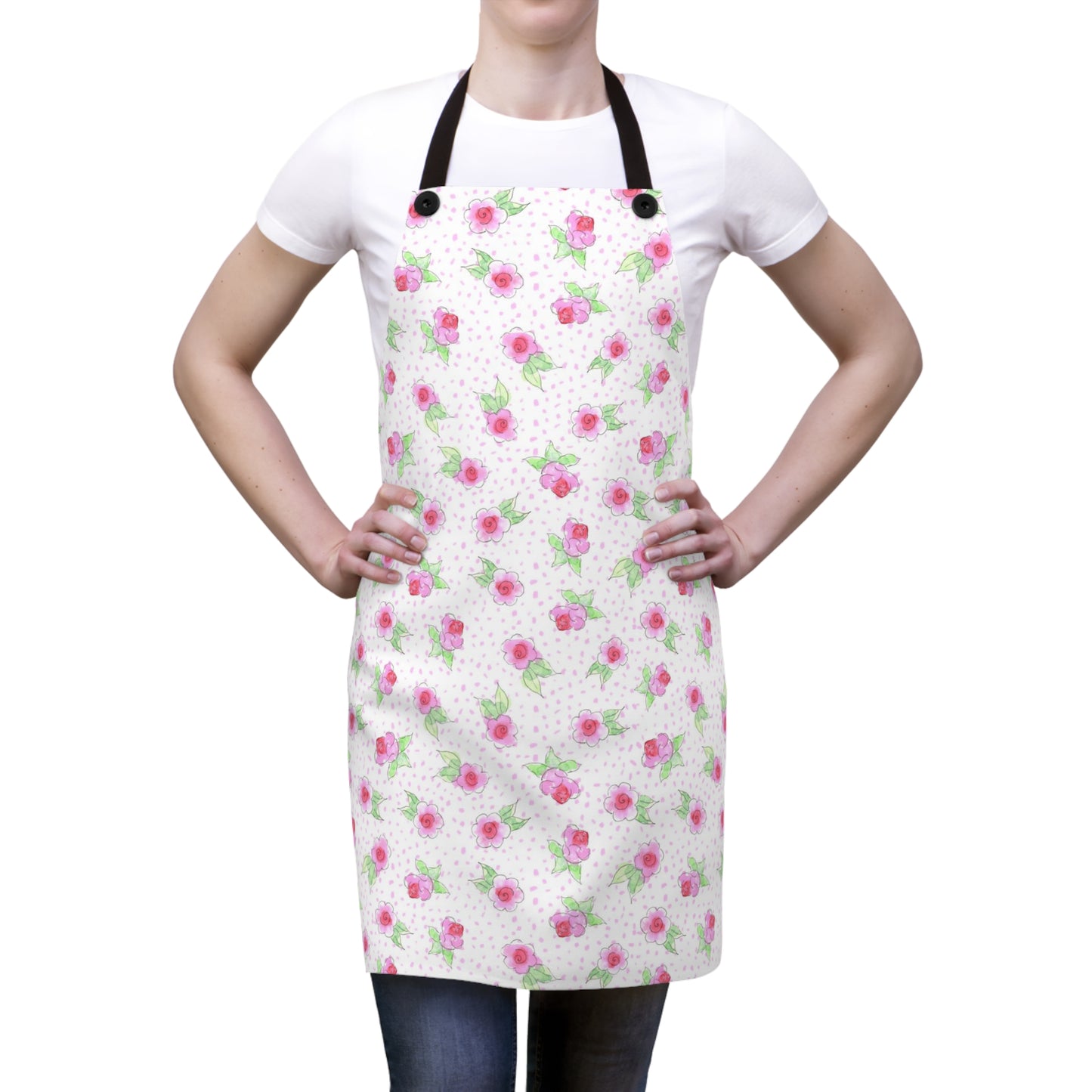 Maria’s Pink Roses Apron