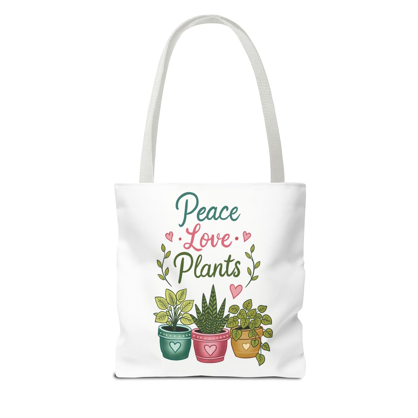 Peace Love Plants Tote Bag – Botanical Faith Canvas Shopper