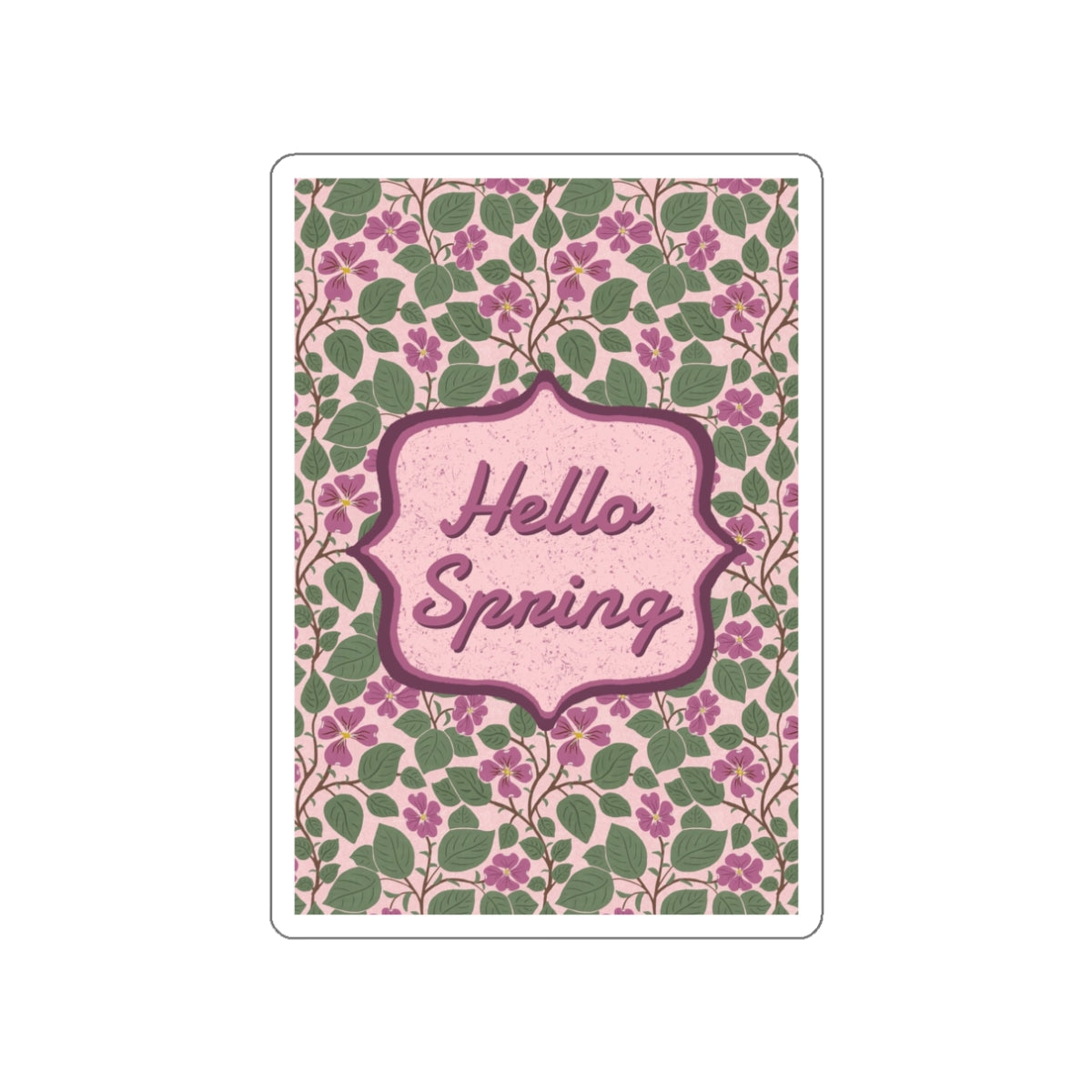Pink Dogwoods — Hello Spring Die Cut Sticker