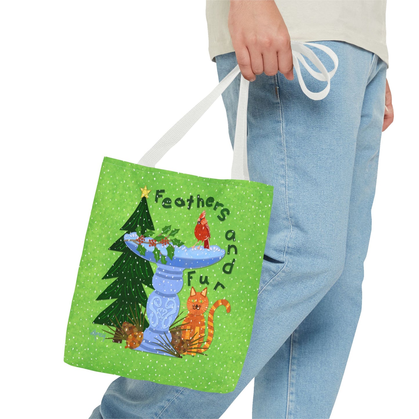 Feathers and Fur Collage Tote Bag