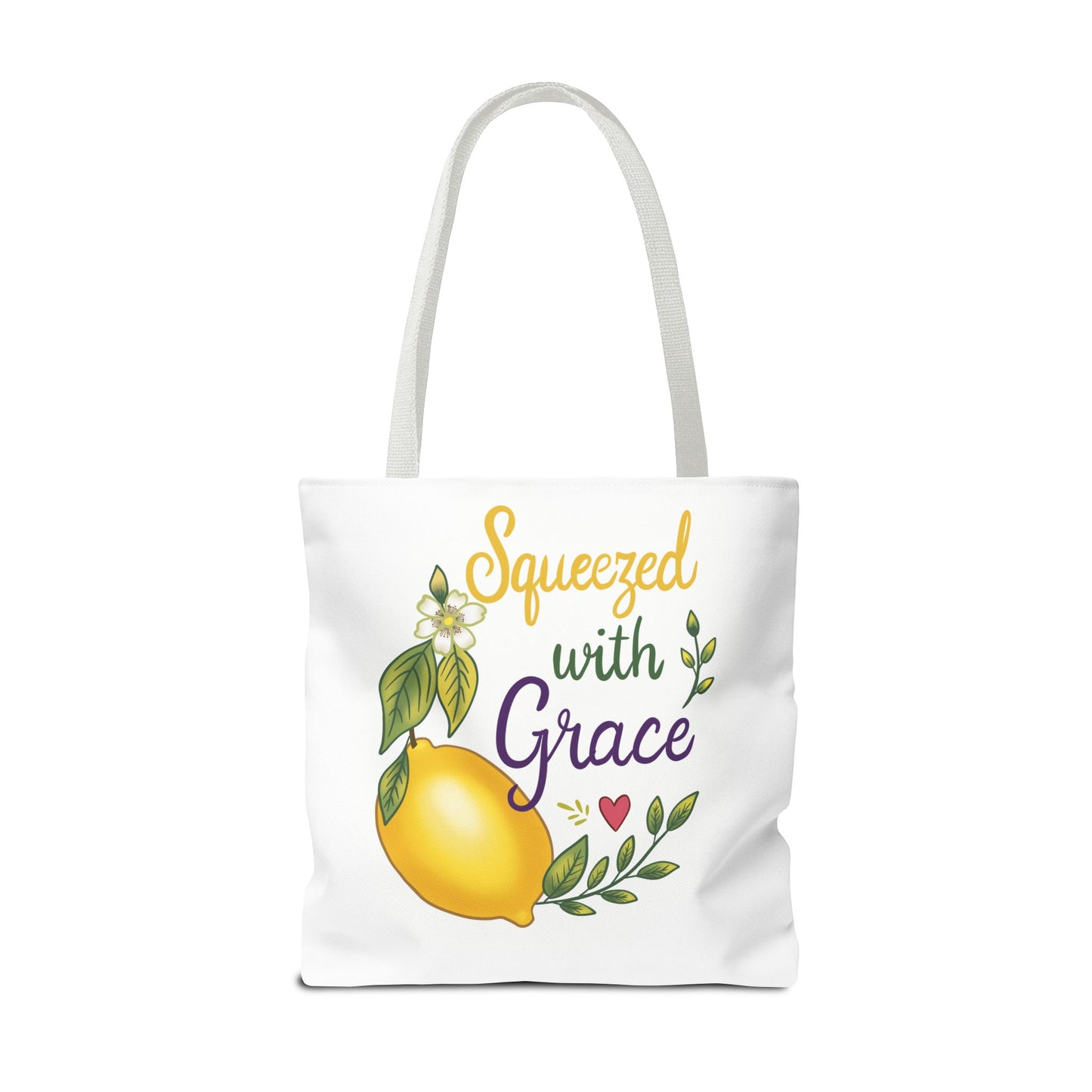 Squeezed with Grace Lemon Tote Bag — Floral Fruit Market Shopping Tote