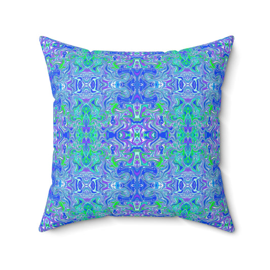 Boho Lavender Garden Spun Polyester Square Pillow