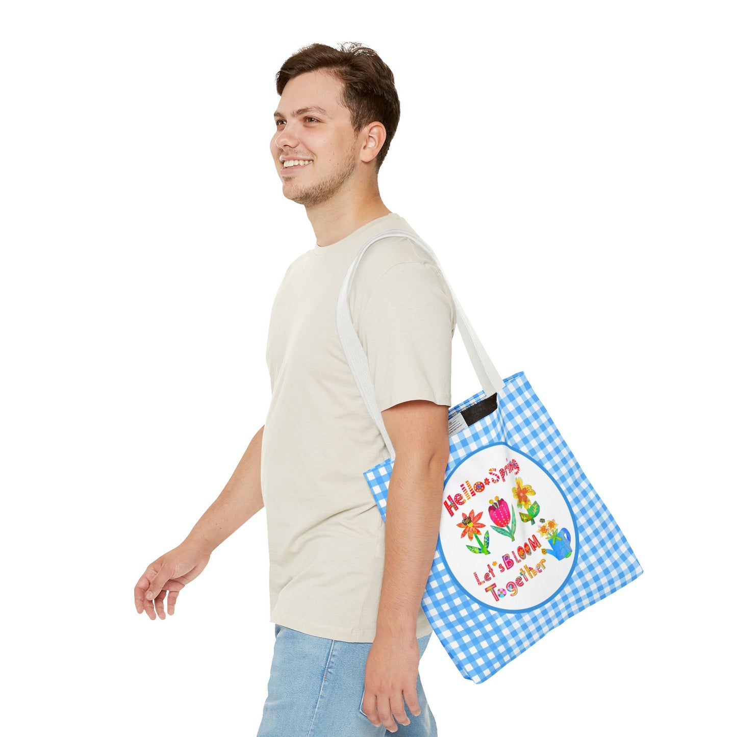 Hello Spring Collage Tote Bag