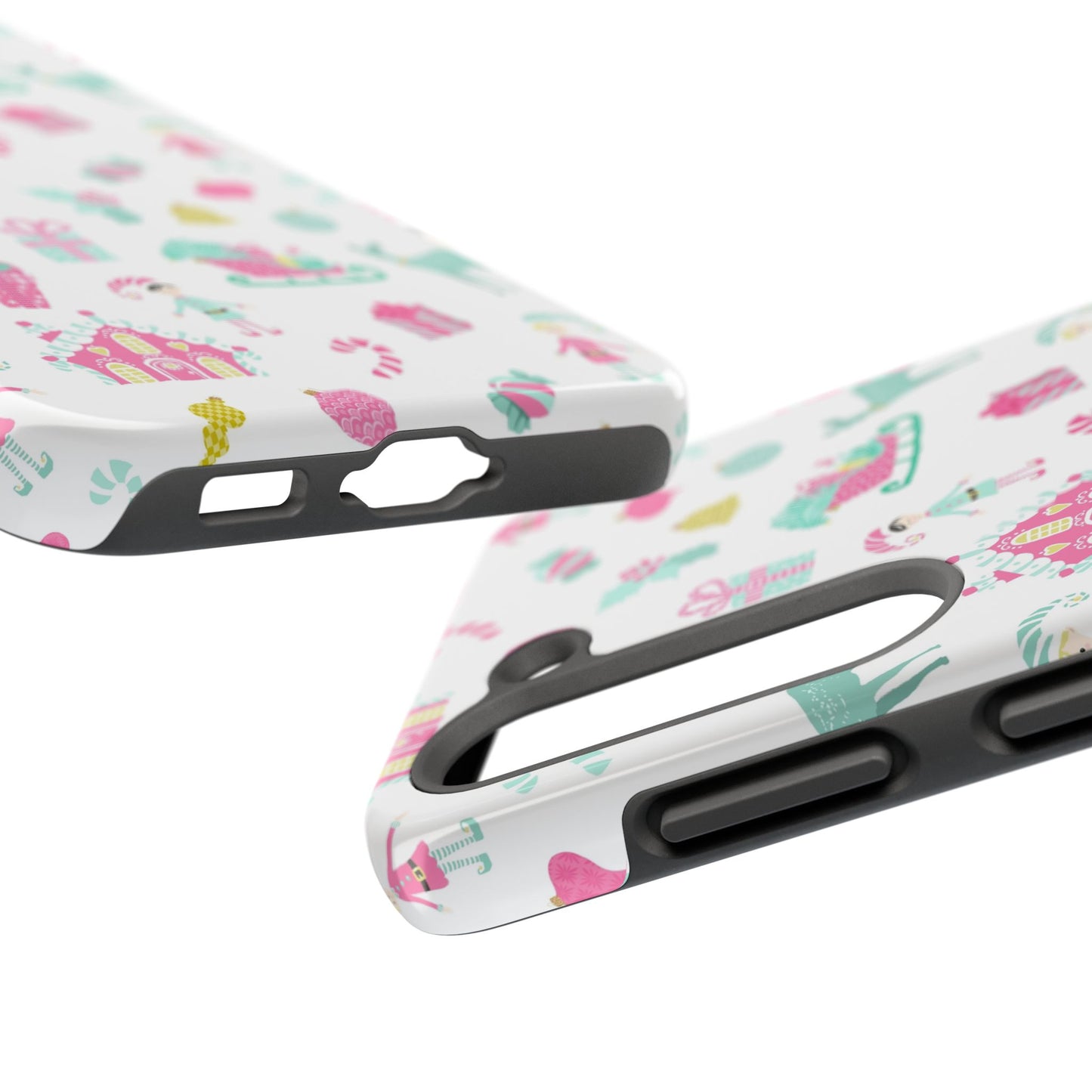 Pastel Christmas on White Tough Phone Cases