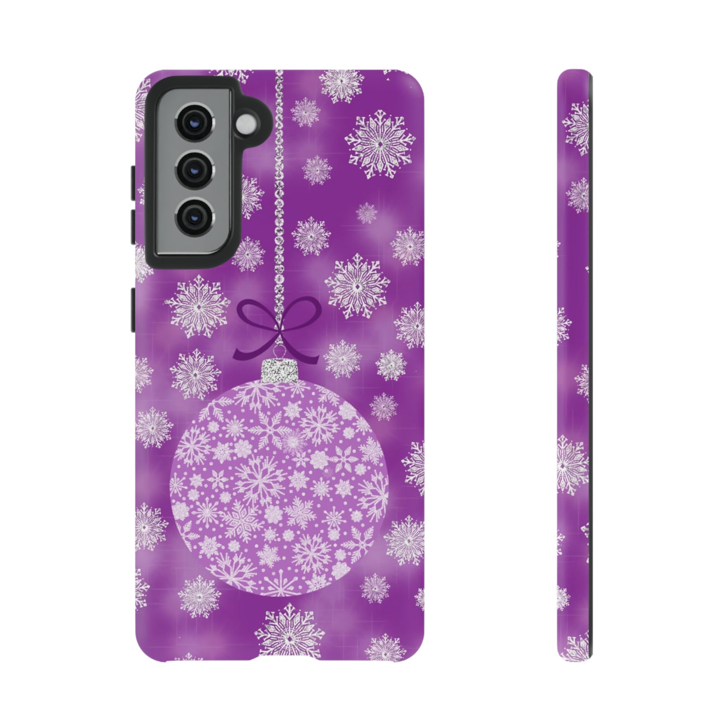 Glittering Snowflake Bauble in Purples Tough Cases