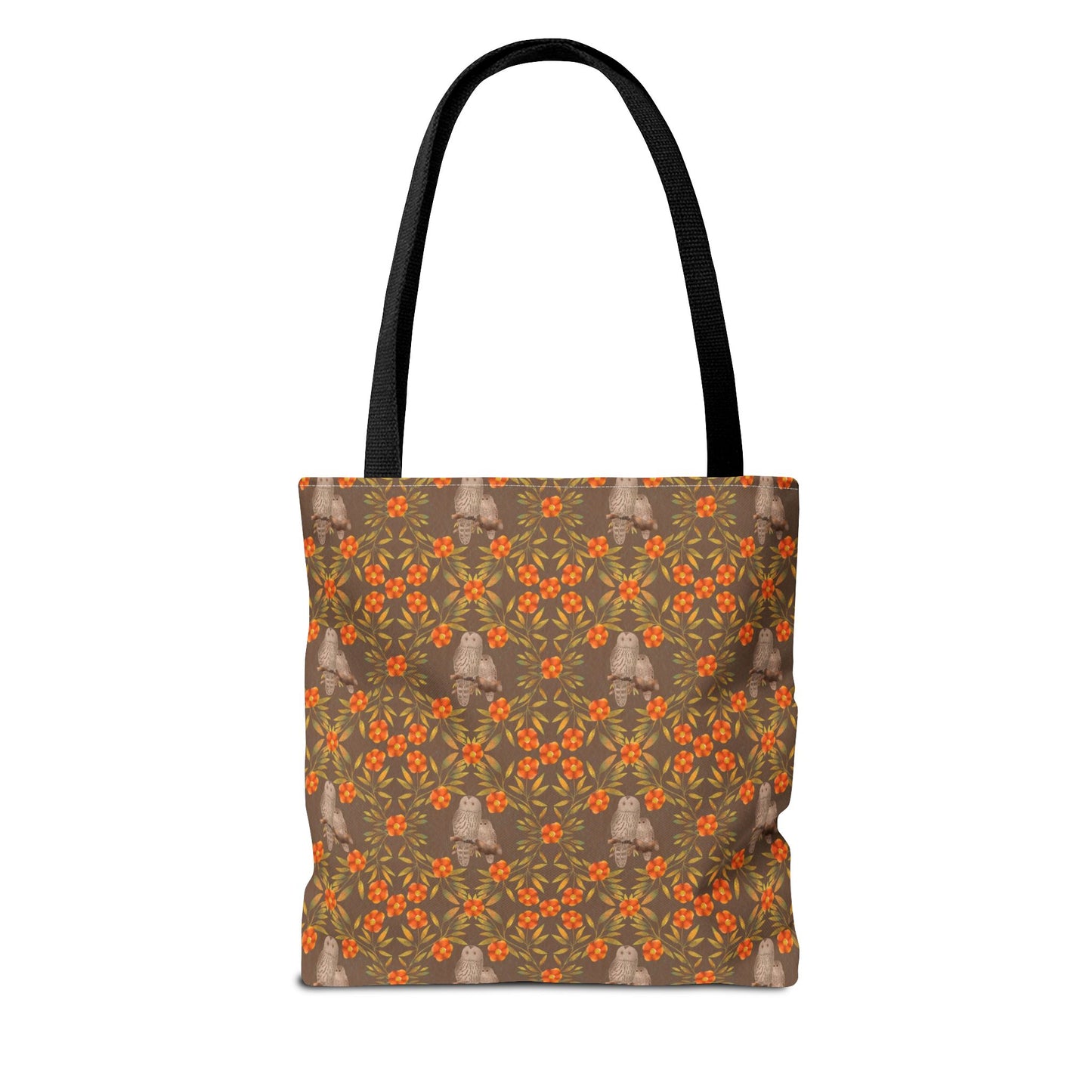 Owls and Flowering Vines Tote Bag