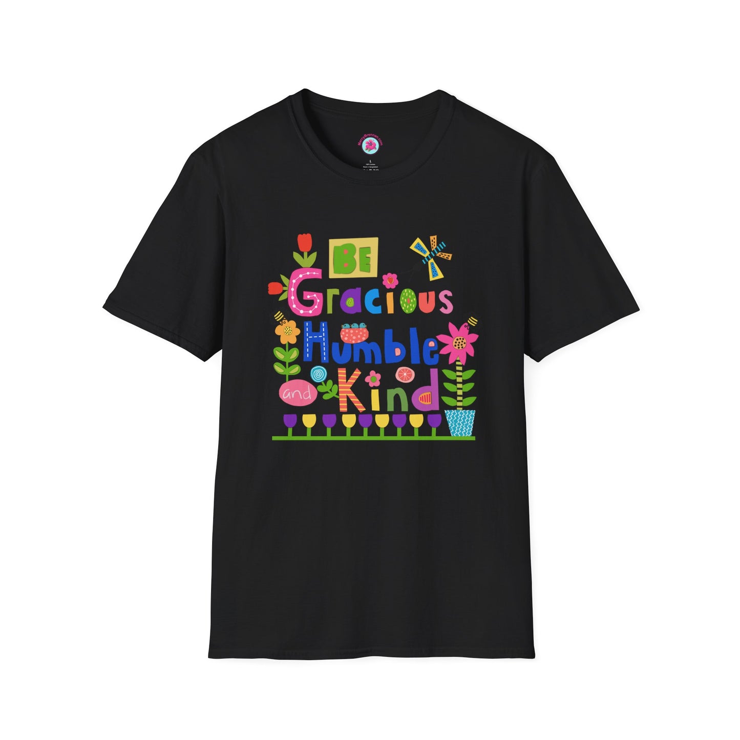 Be Gracious Humble and Kind Collage Softstyle T-Shirt