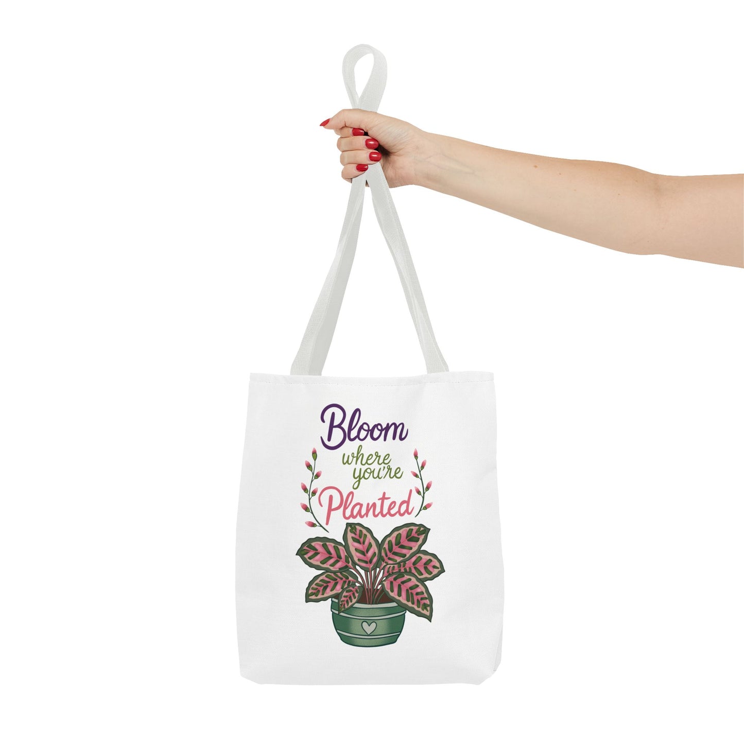 Bloom Where You’re Planted Tote Bag — Potted Monsterra Spiritual Tote