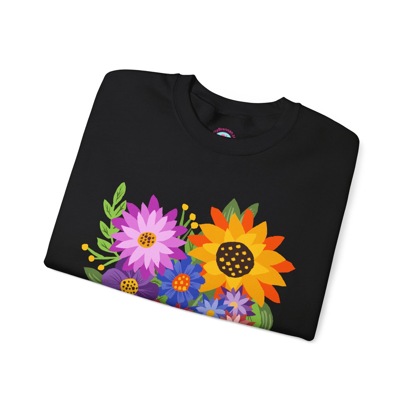 Heart Shaped Flower Bouquet — Heavy Blend™ Crewneck Sweatshirt