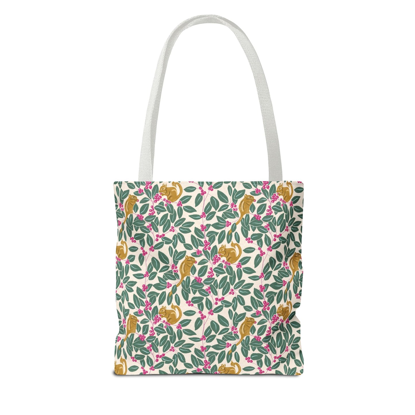 Wintergreen and Chipmunks Tote Bag