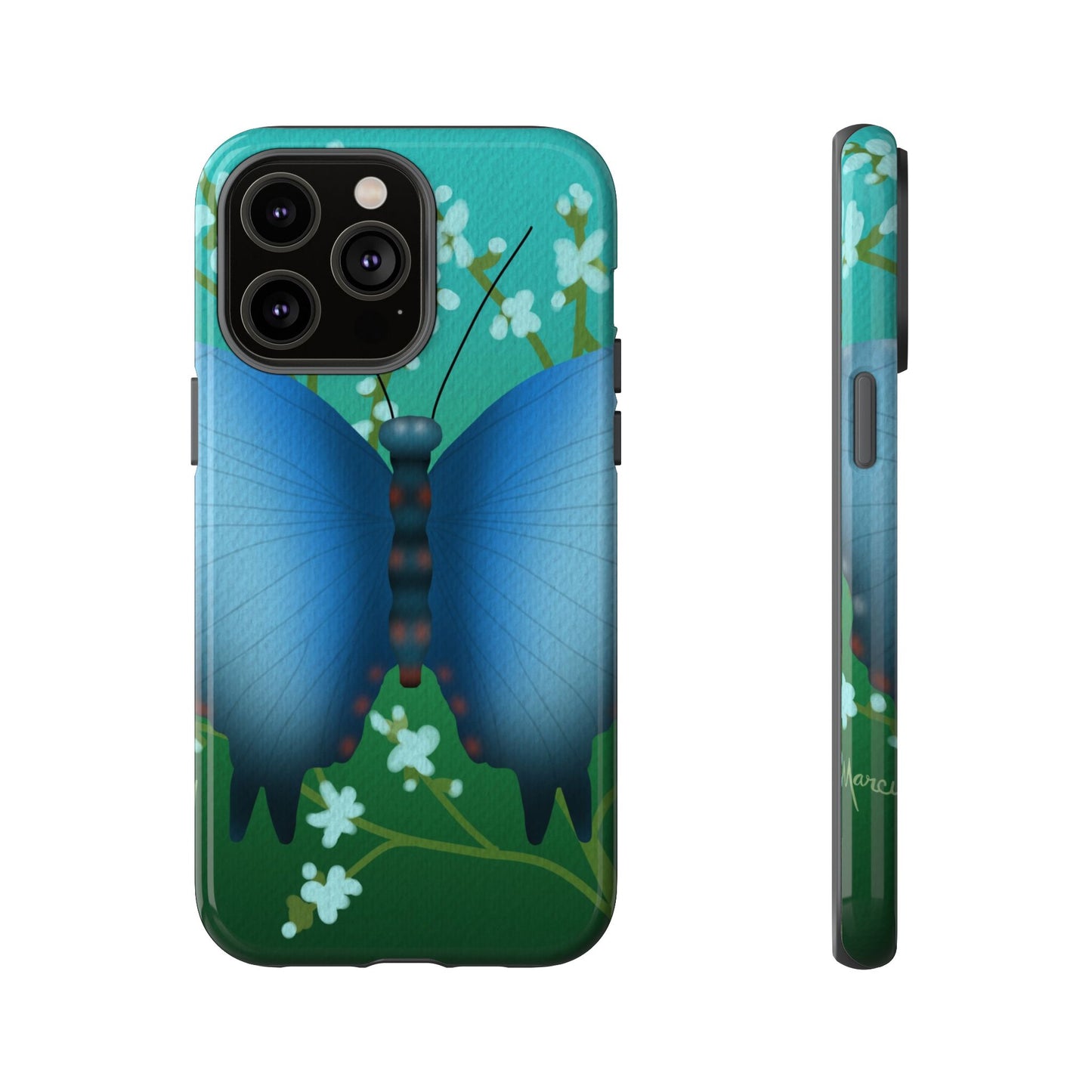 Blue Butterfly Tough Phone Case