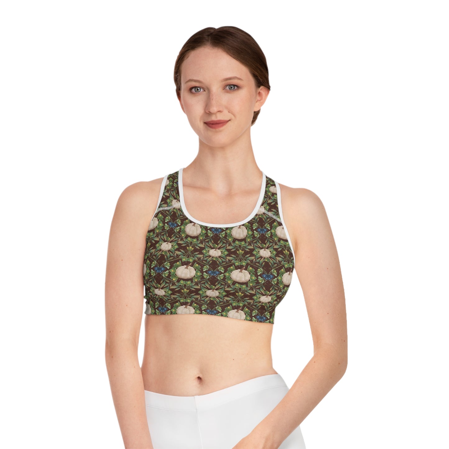 White Pumpkins Sports Bra