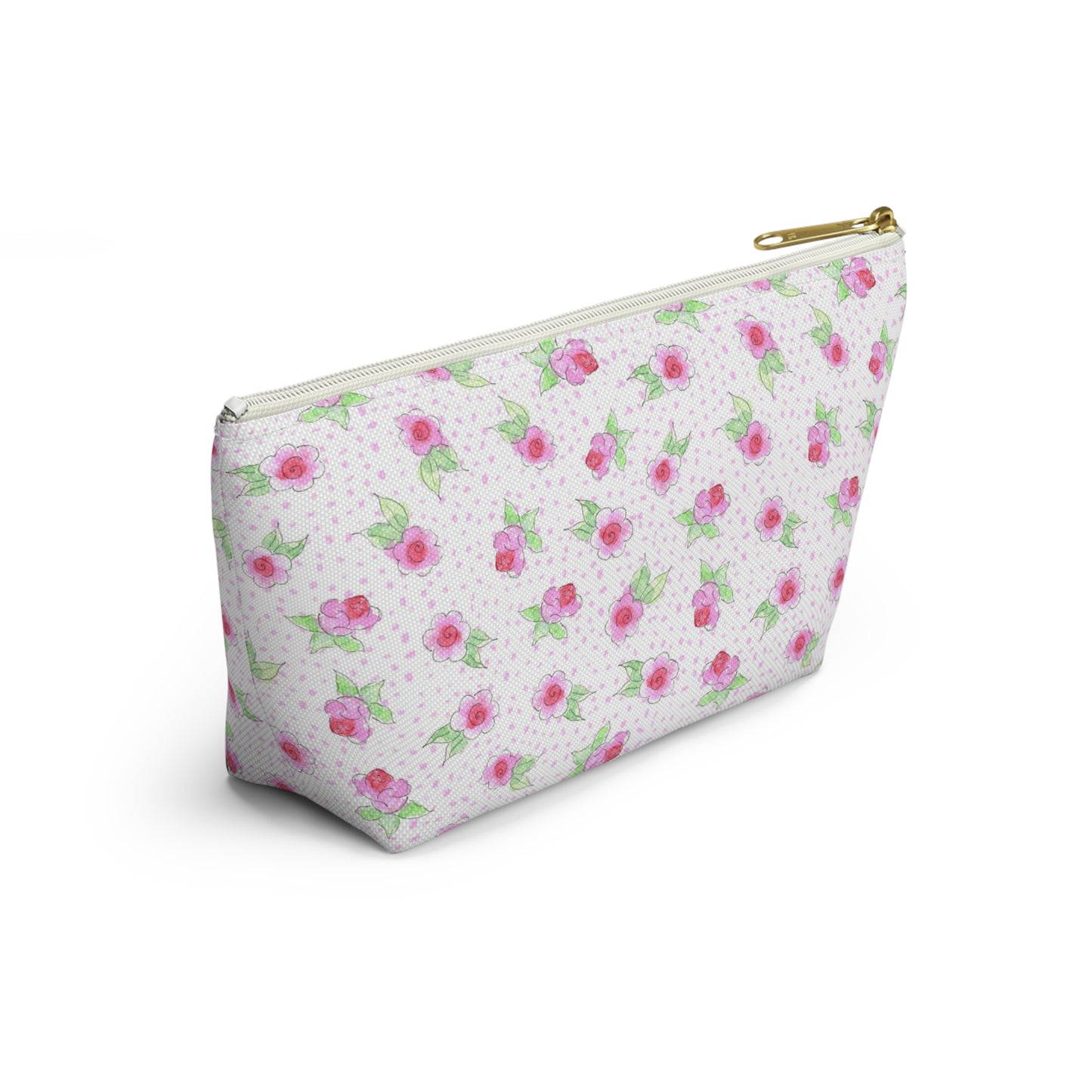 Maria’s Pink Roses Accessory Pouch