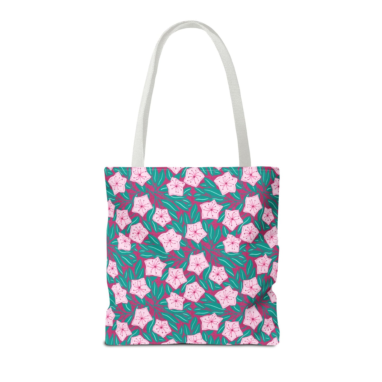 Pink Mountain Laurel Blossoms  All-Over Print Tote Bag