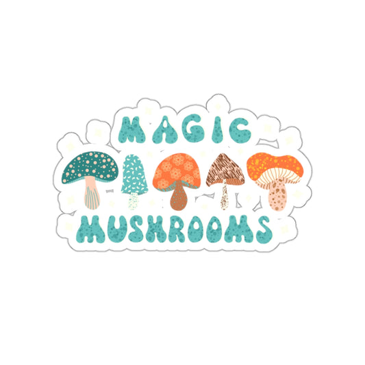 70s Groove Magic Mushrooms Die Cut Sticker