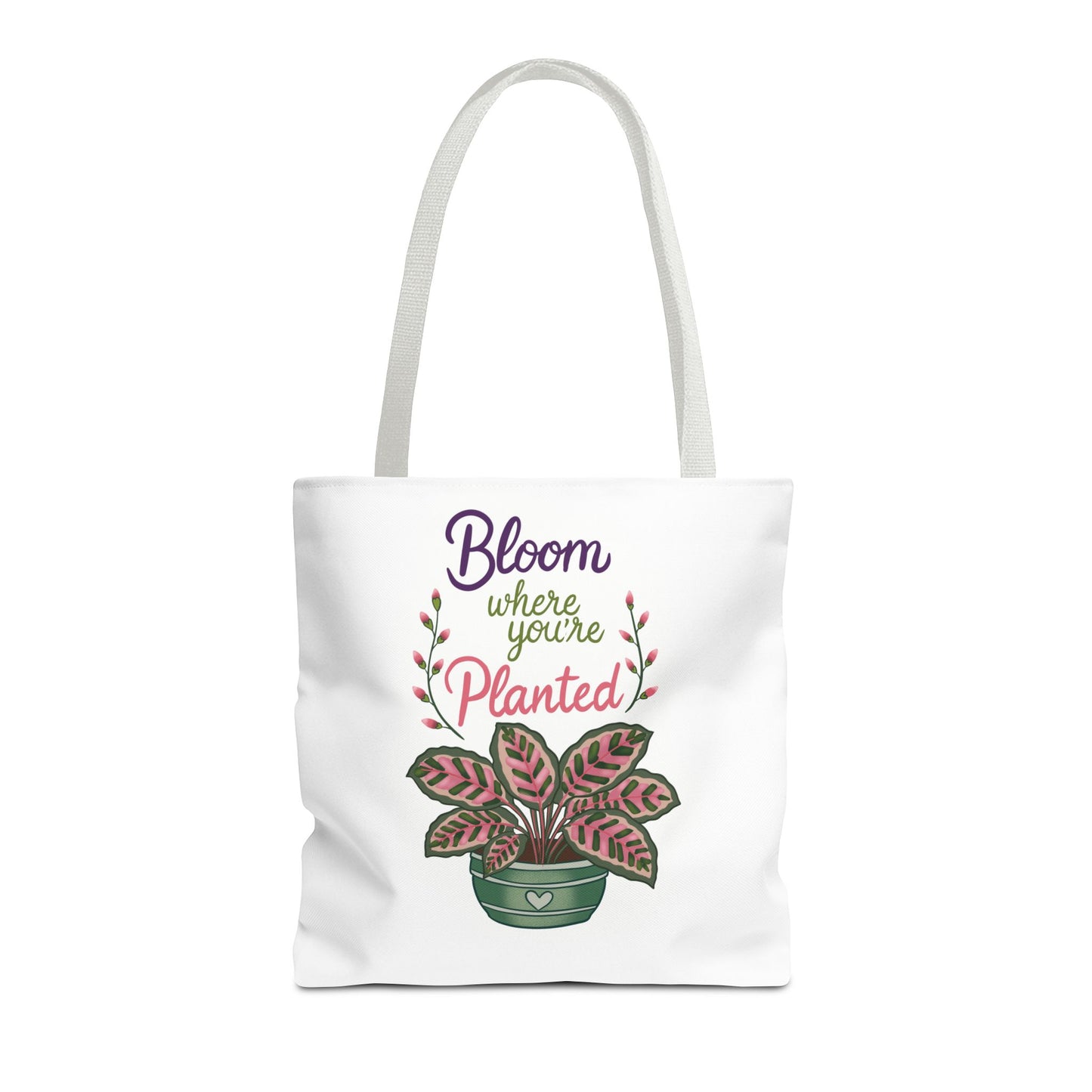 Bloom Where You’re Planted Tote Bag — Potted Monsterra Spiritual Tote