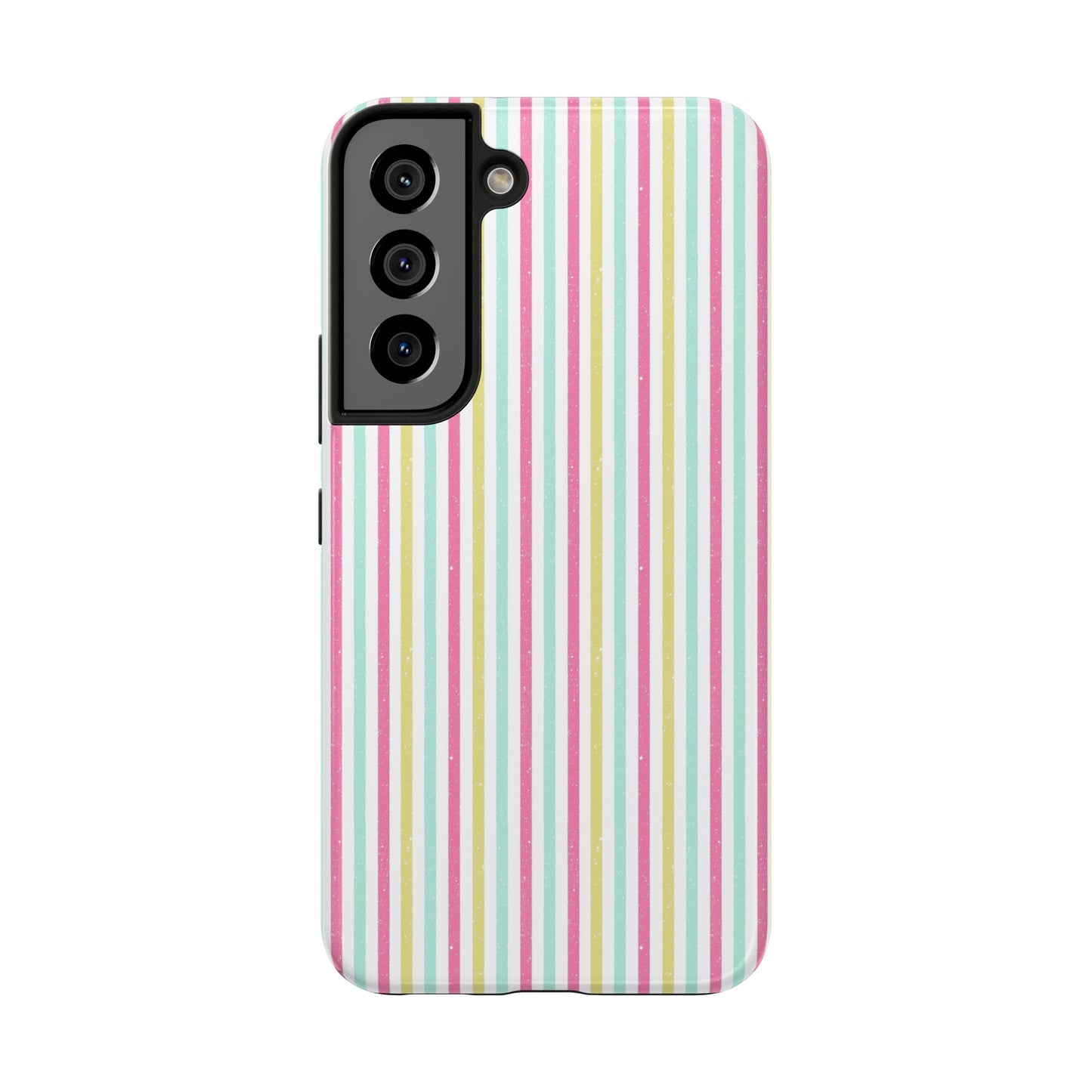 Pastel Stripes on White Tough Phone Cases