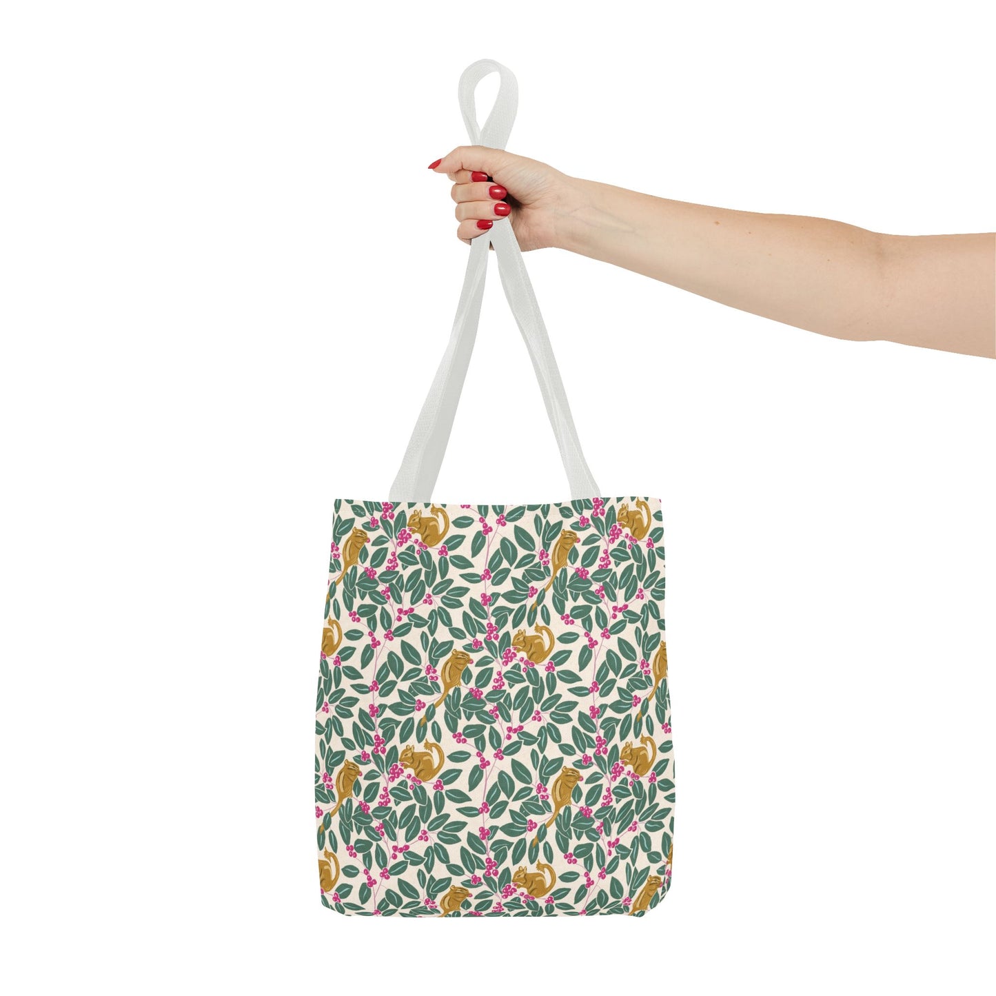 Wintergreen and Chipmunks Tote Bag