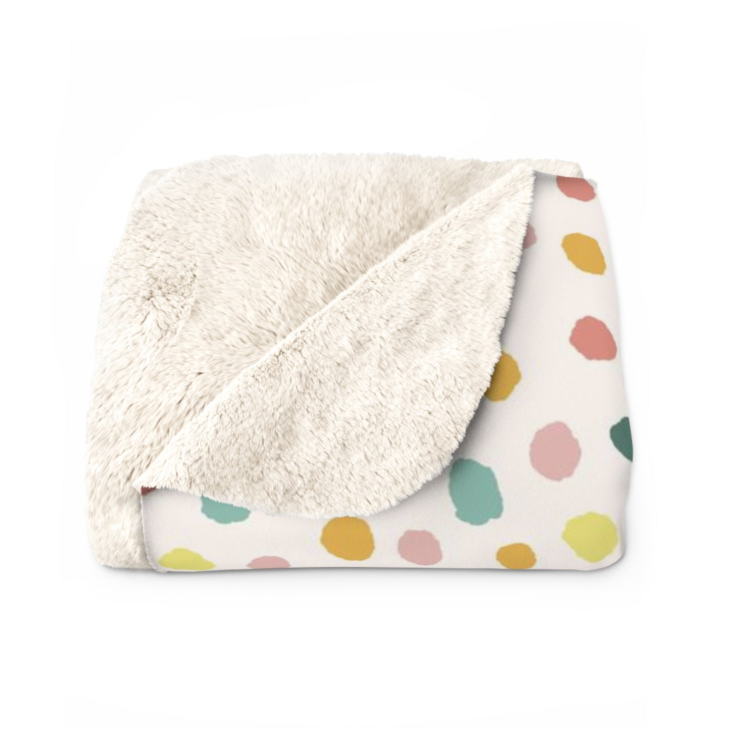 Polka Dot Confetti Sherpa Fleece Blanket