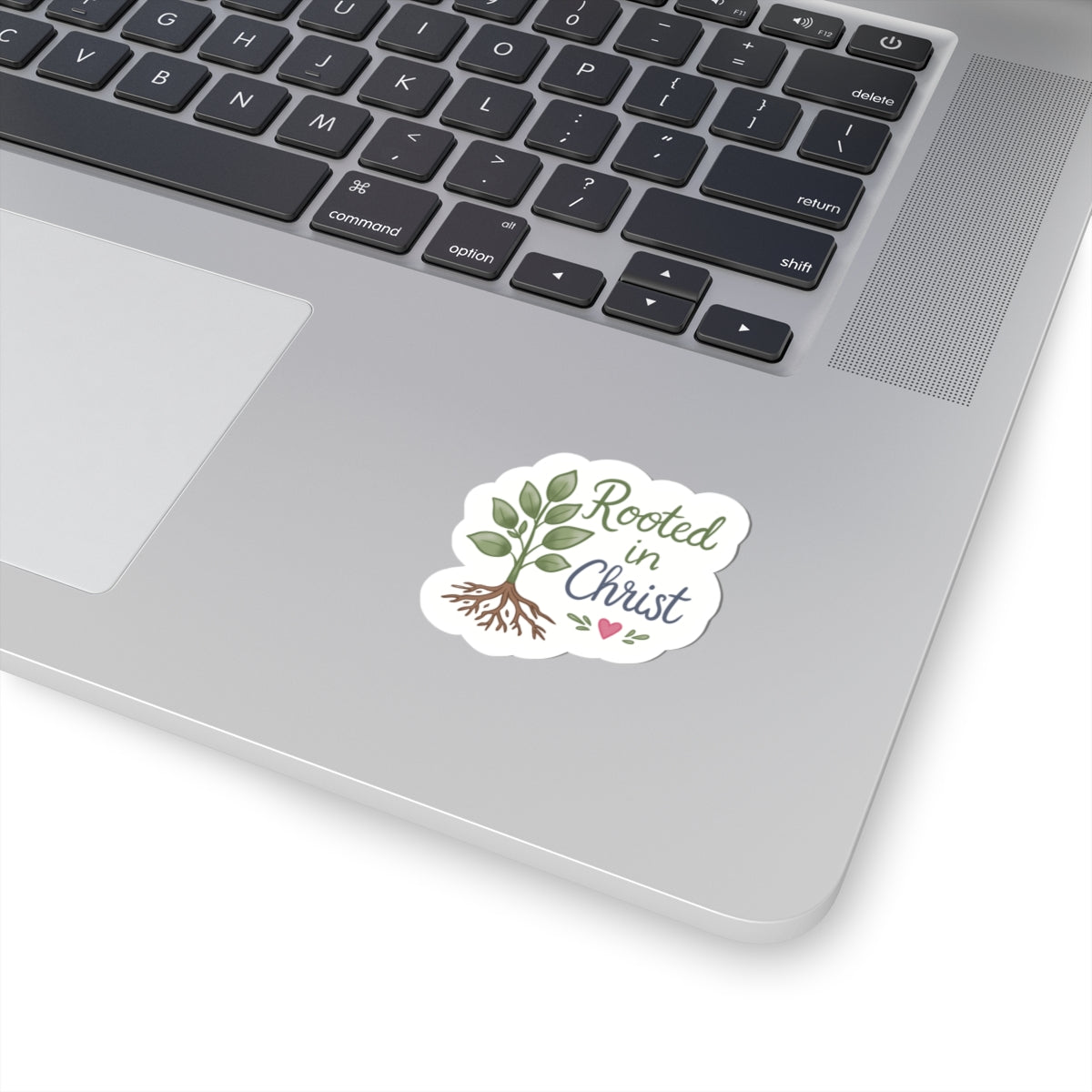 Rooted in Christ Sticker — Faith-Based Plant Sticker for Laptops, Bibles, Journals