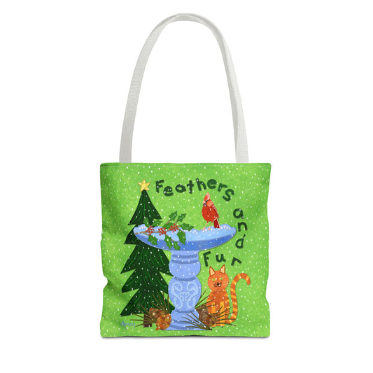 Feathers and Fur Collage Tote Bag