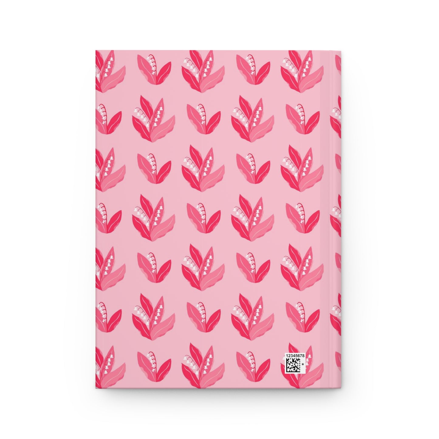 Pink Lily of the Valley Design on Hardcover Journal Matte