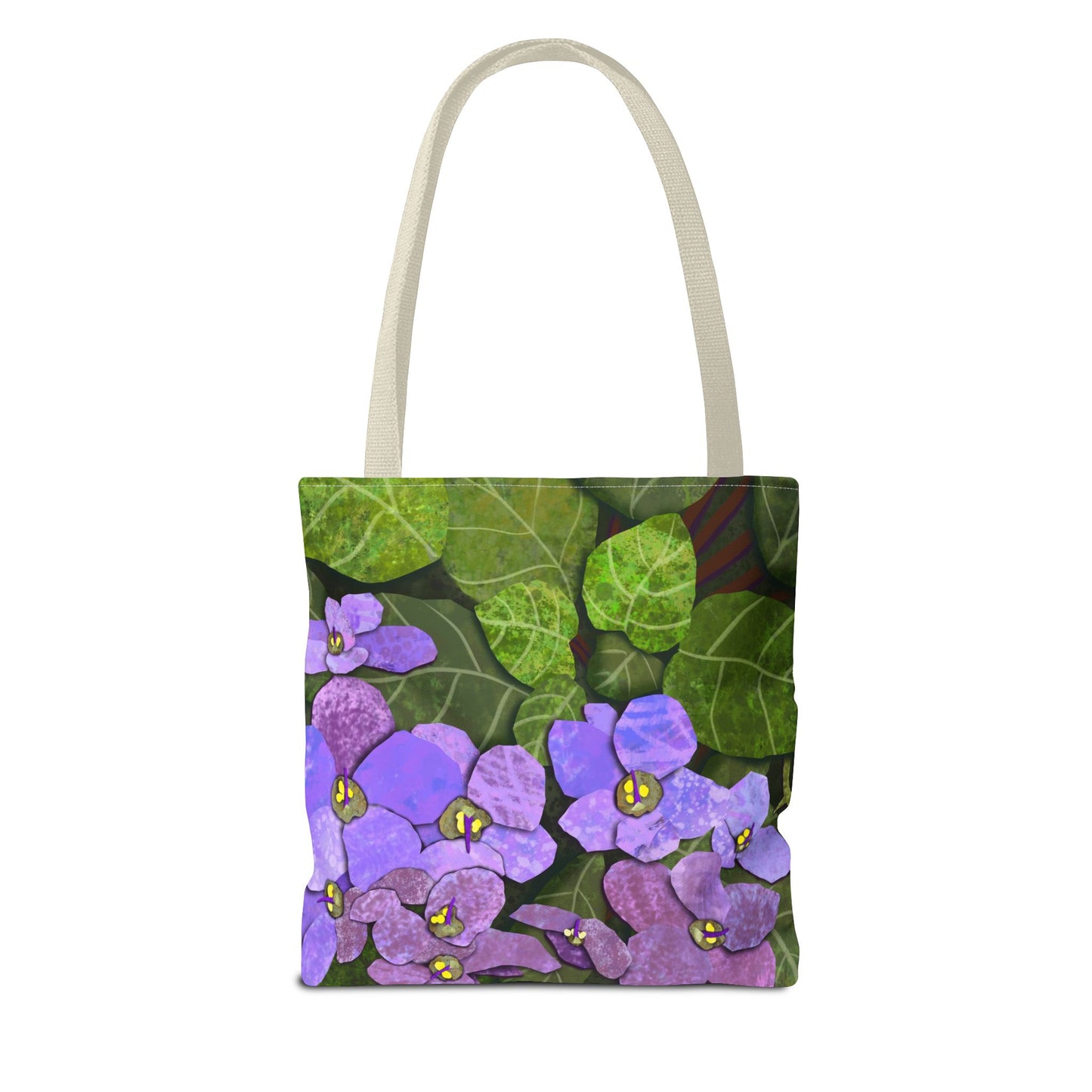 African Violets Collage Tote Bag