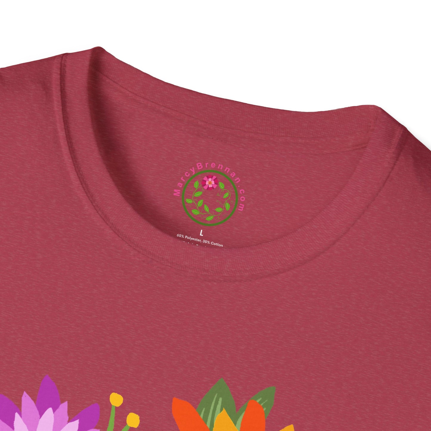 Heart-Shaped Flower Bouquet Softstyle T-Shirt