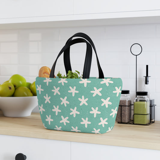 Starfish on Sea Green Lunch Bag