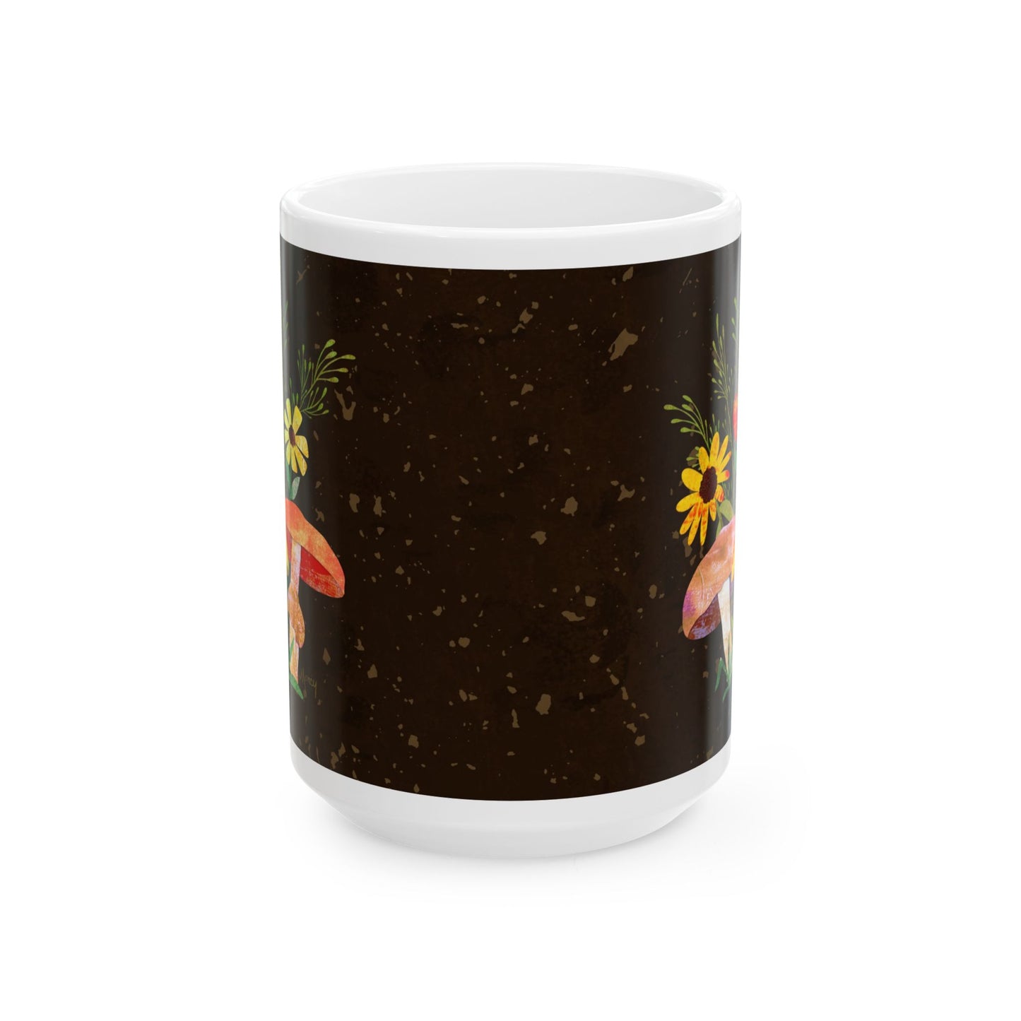 Shrooms n Fleurs Collage Ceramic Mug 11oz & 15oz