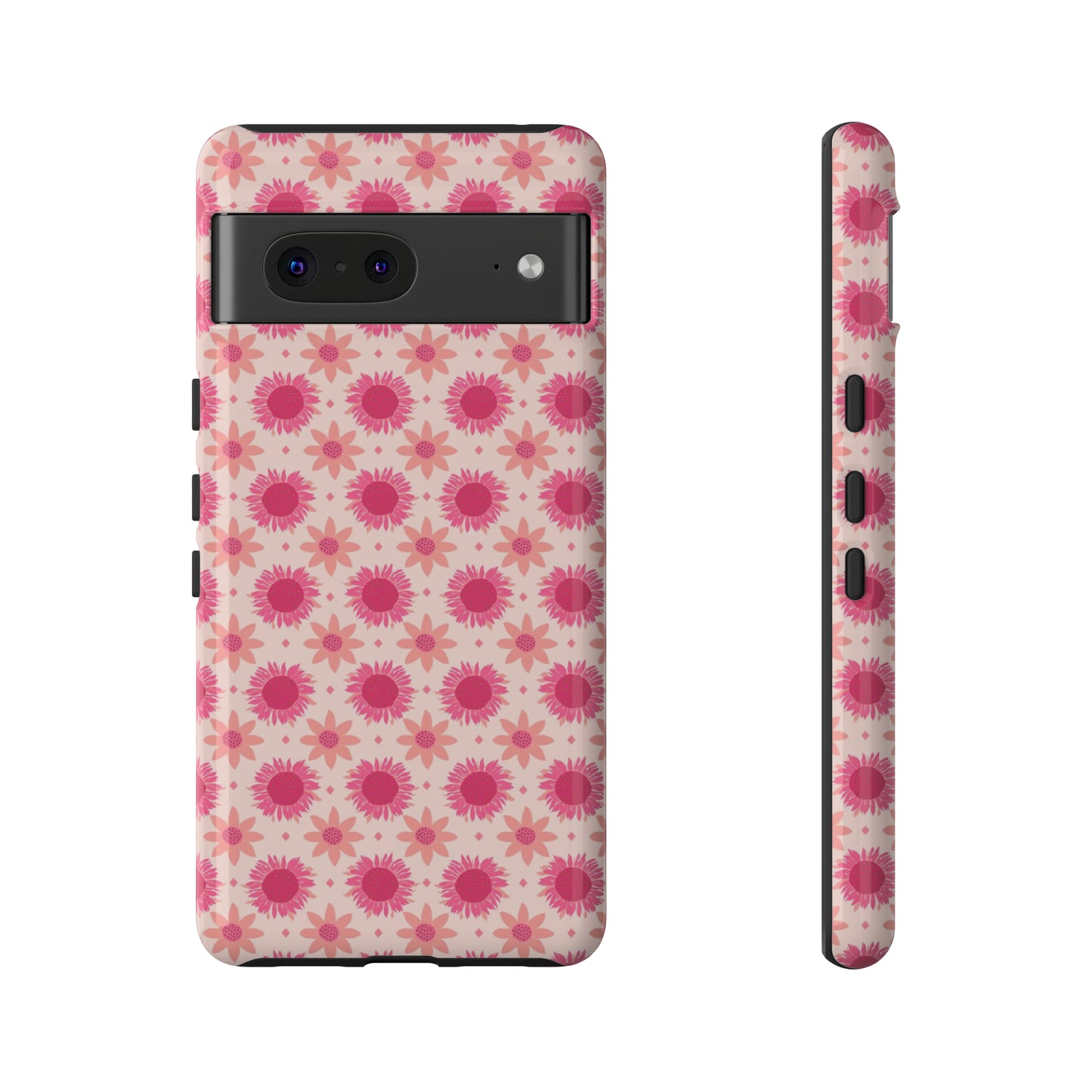 Retro Pink Sunflowers on Tough Cases