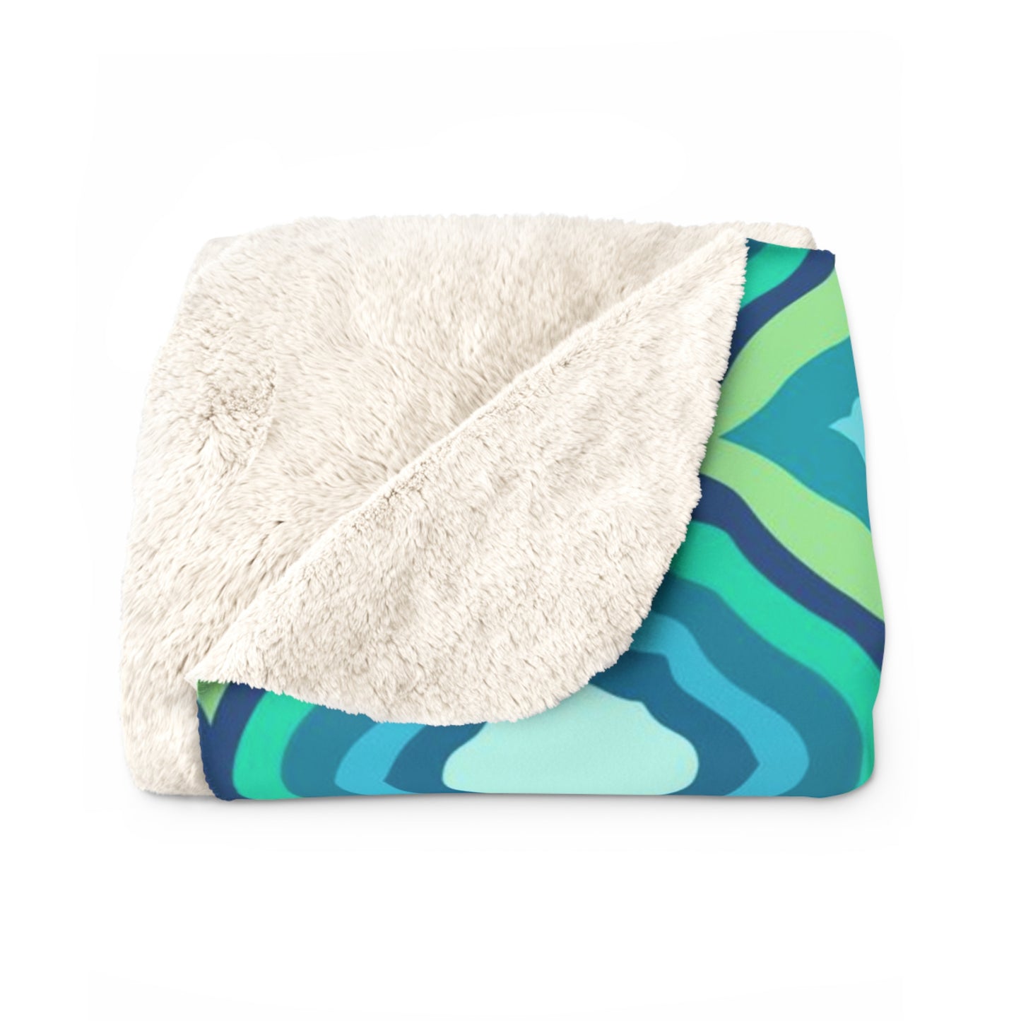 Seabreeze Swirls Sherpa Fleece Blanket