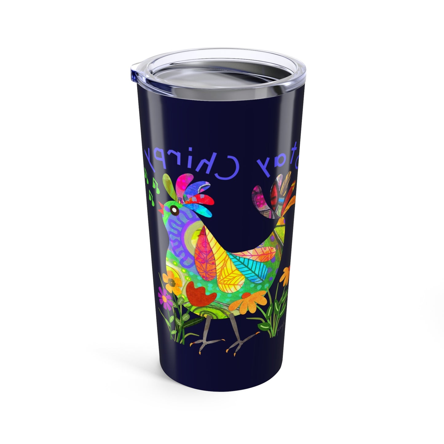 Kooky Bird Collage Tumbler 20oz