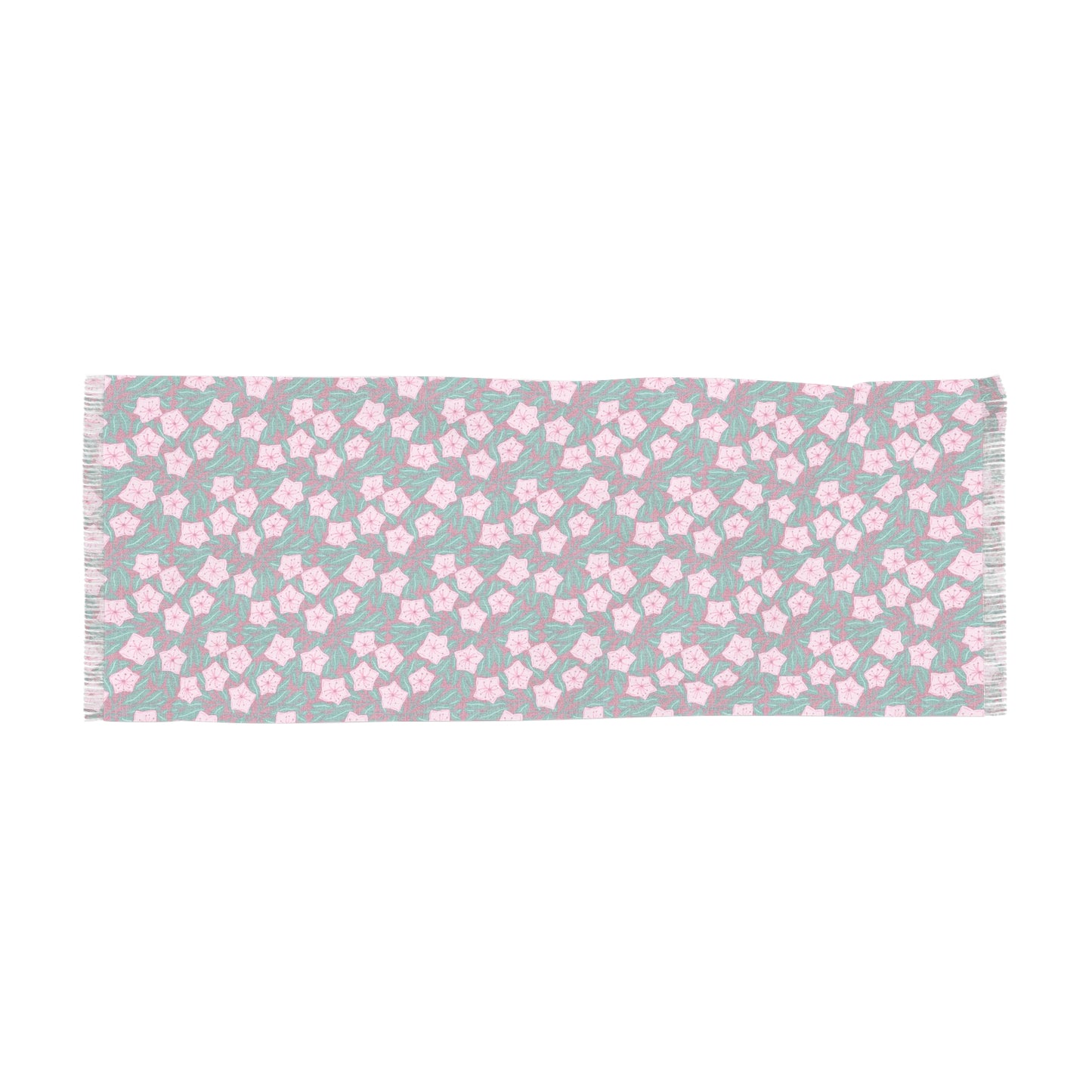 Pink Mountain Laurel Blossoms Light Scarf — Pink Blossom Patterned Lightweight Wrap