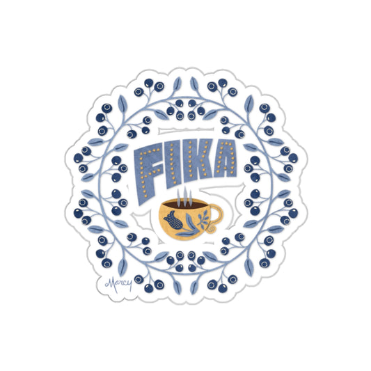 FIKA Coffee Art Die Cut Sticker