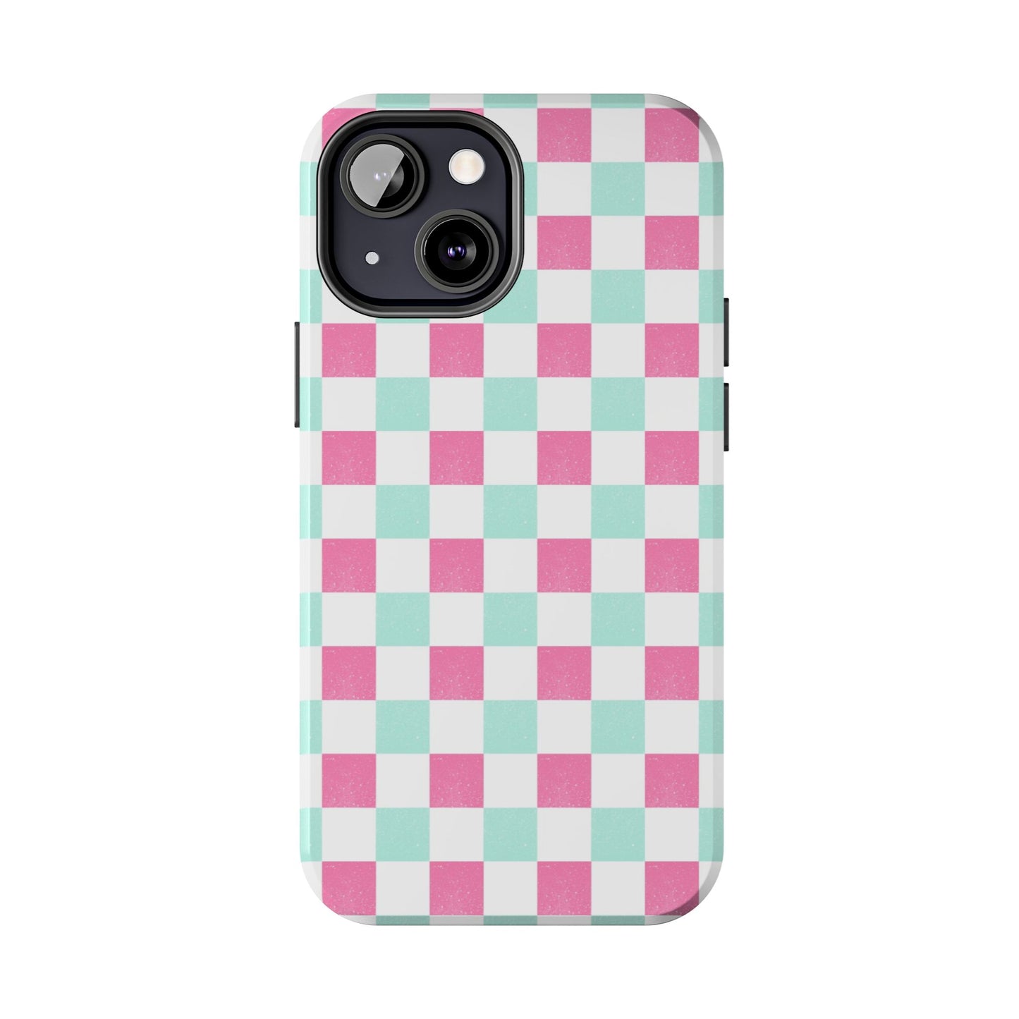 Pastel Christmas Checks Tough Phone Cases